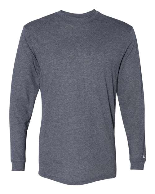 Badger Triblend Performance Long Sleeve T-Shirt 4944 - Navy Heather