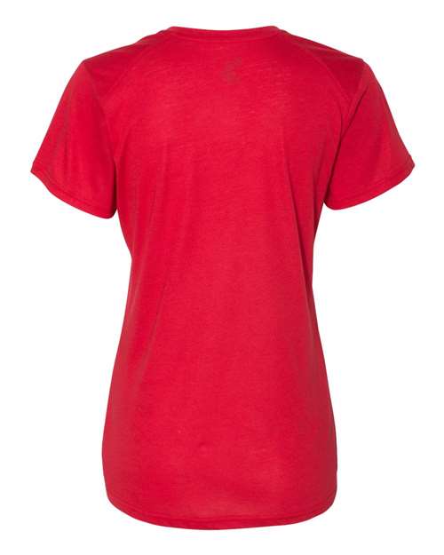 Badger Women’s Triblend Performance V-Neck Short Sleeve T-Shirt 4962 - Red