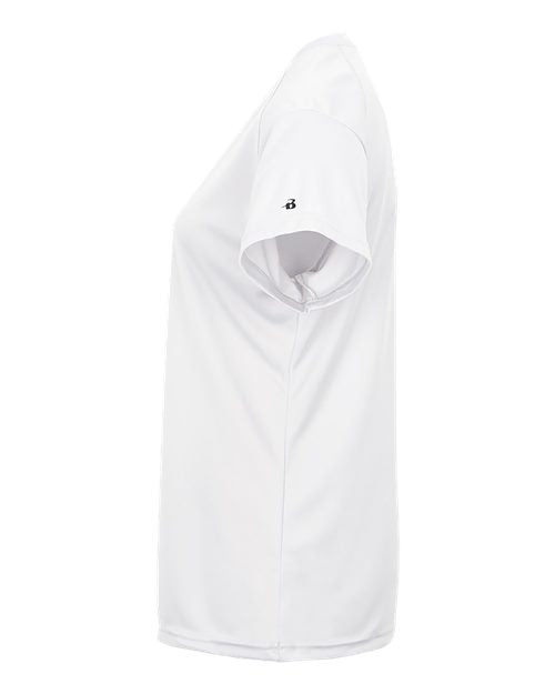Badger Women’s Triblend Performance V-Neck Short Sleeve T-Shirt 4962 - White