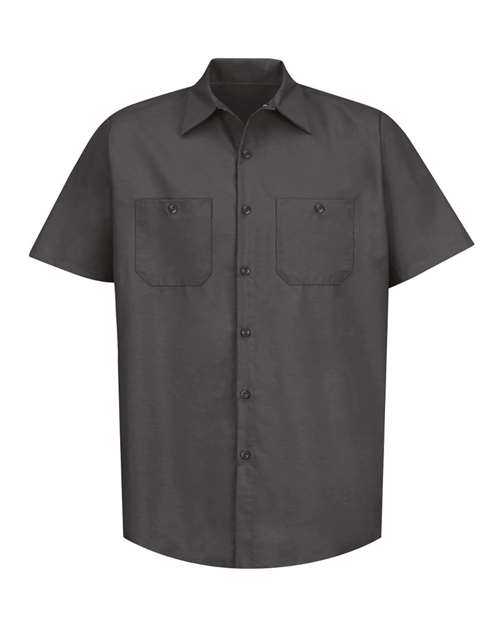 Red Kap Industrial Short Sleeve Work Shirt - Tall Sizes SP24T - Charcoal