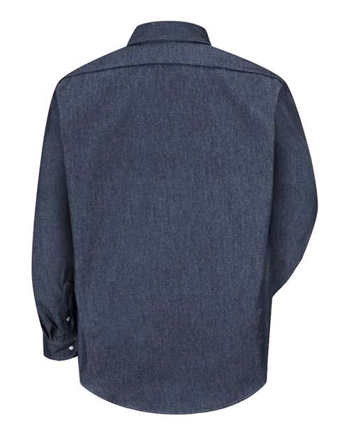 Red Kap Deluxe Denim Long Sleeve Shirt - Tall Sizes SD78T