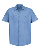 Red Kap Industrial Short Sleeve Work Shirt - Tall Sizes SP24T - Light Blue