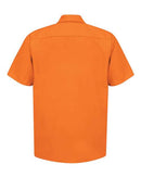 Red Kap Industrial Short Sleeve Work Shirt - Tall Sizes SP24T - Orange
