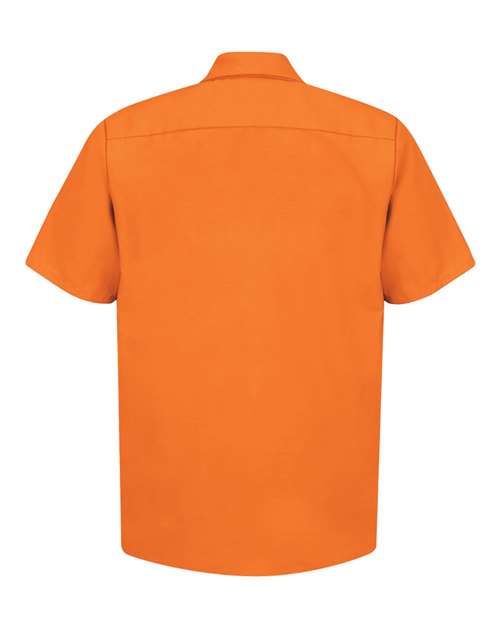 Red Kap Industrial Short Sleeve Work Shirt - Tall Sizes SP24T - Orange