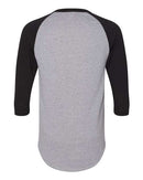Augusta Sportswear Three-Quarter Raglan Sleeve Baseball Jersey 4420 - Athletic Heather/ Black