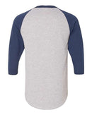Augusta Sportswear Three-Quarter Raglan Sleeve Baseball Jersey 4420 - Athletic Heather/ Navy