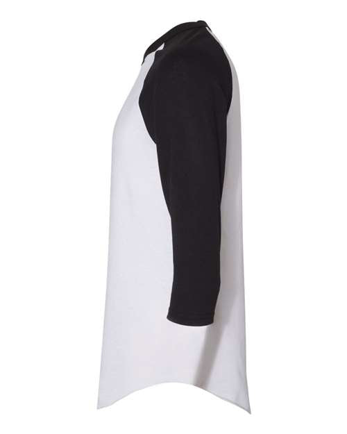 Augusta Sportswear Three-Quarter Raglan Sleeve Baseball Jersey 4420 - White/ Black