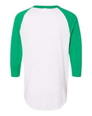 Augusta Sportswear Three-Quarter Raglan Sleeve Baseball Jersey 4420 - White/ Kelly