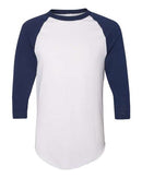 Augusta Sportswear Three-Quarter Raglan Sleeve Baseball Jersey 4420 - White/ Navy
