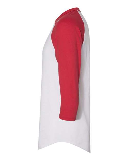 Augusta Sportswear Three-Quarter Raglan Sleeve Baseball Jersey 4420 - White/ Red