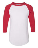 Augusta Sportswear Three-Quarter Raglan Sleeve Baseball Jersey 4420 - White/ Red