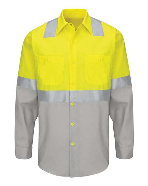 Red Kap Enhanced & Hi-Visibility Long Sleeve Work Shirt SY14