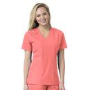 Women's Twill V-Neck Scrub Top. Live Chat for Bulk Discounts