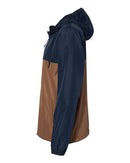 Independent Trading Co. Lightweight Windbreaker Full-Zip Jacket EXP54LWZ - Classic Navy/ Saddle