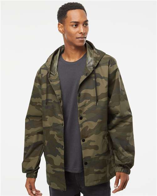 Independent Trading Co. Water-Resistant Hooded Windbreaker EXP95NB
