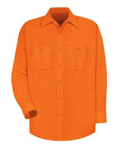 Red Kap Enhanced Visibility Long Sleeve Work Shirt - Tall Sizes SS14T