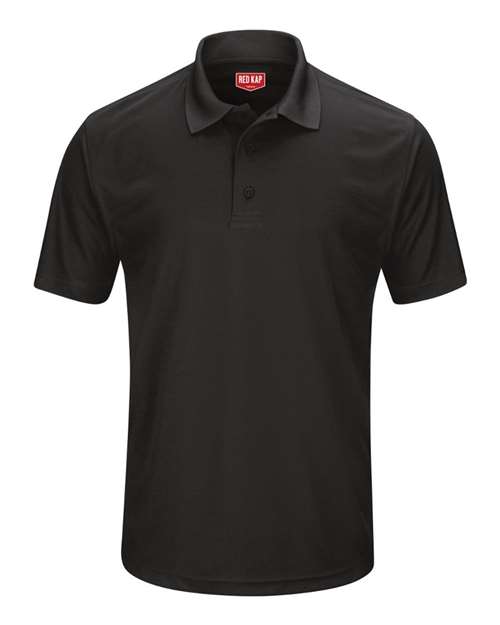 Red Kap Short Sleeve Performance Knit Pocketless Core Polo SK96 - Black