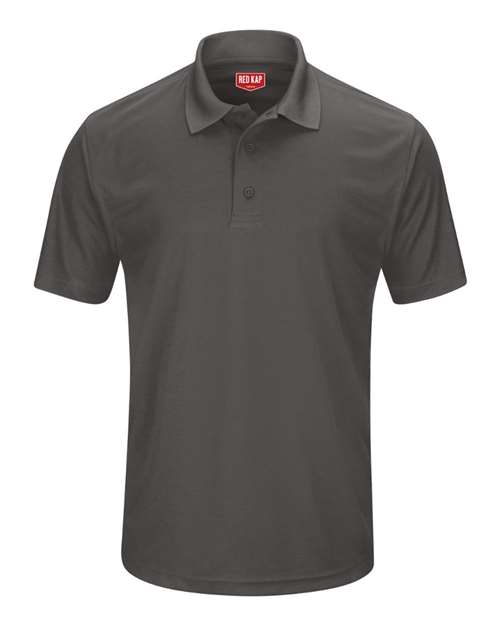 Red Kap Short Sleeve Performance Knit Pocketless Core Polo SK96 - Charcoal