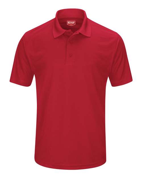 Red Kap Short Sleeve Performance Knit Pocketless Core Polo SK96 - Red