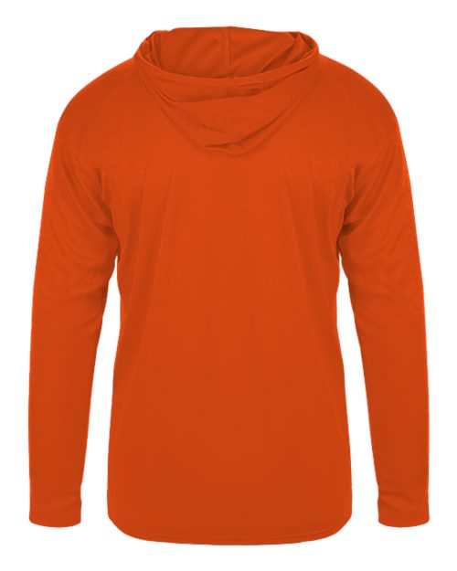Badger B-Core Hooded Long Sleeve T-Shirt 4105 - Burnt Orange