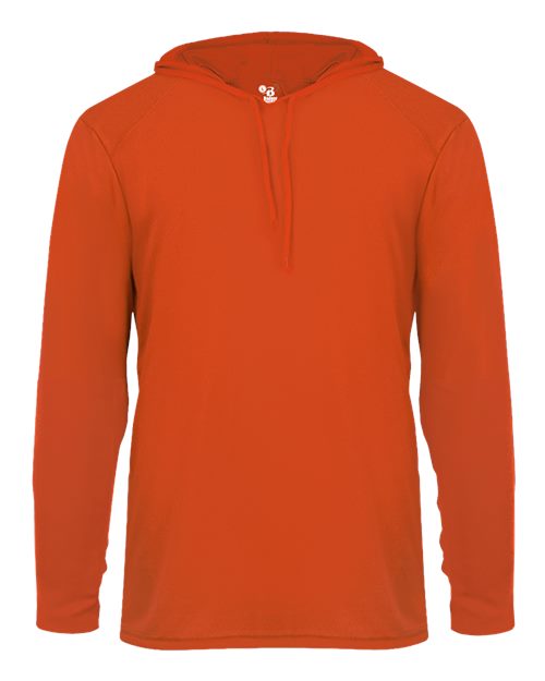 Badger B-Core Hooded Long Sleeve T-Shirt 4105 - Burnt Orange
