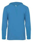 Badger B-Core Hooded Long Sleeve T-Shirt 4105 - Electric Blue