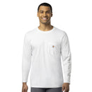 Men's Crew Neck Long Sleeve Pocket Tee. Live Chat for Bulk Discounts