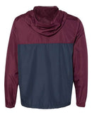 Independent Trading Co. Lightweight Windbreaker Full-Zip Jacket EXP54LWZ - Maroon/ Classic Navy