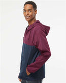 Independent Trading Co. Lightweight Windbreaker Full-Zip Jacket EXP54LWZ - Maroon/ Classic Navy