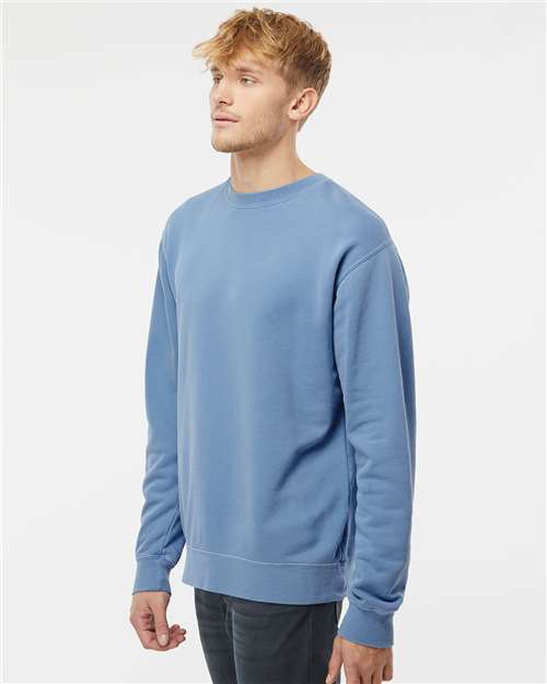 Independent Trading Co. Midweight Pigment-Dyed Crewneck Sweatshirt PRM3500 - Pigment Light Blue
