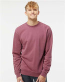 Independent Trading Co. Midweight Pigment-Dyed Crewneck Sweatshirt PRM3500 - Pigment Maroon