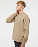 Independent Trading Co. Midweight Pigment-Dyed Crewneck Sweatshirt PRM3500 - Pigment Sandstone
