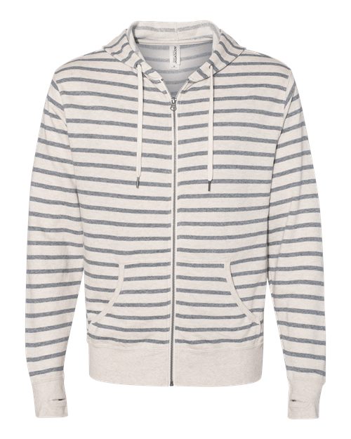 Independent Trading Co. Heathered French Terry Full-Zip Hooded Sweatshirt PRM90HTZ