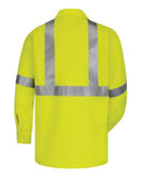 Bulwark High Visibility Long Sleeve Work Shirt - Tall Sizes SMW4T