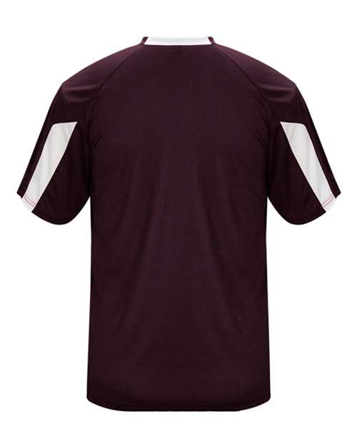 Badger Striker T-Shirt 4176 - Maroon/ White