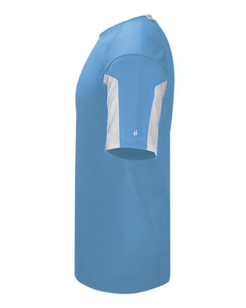 Badger Striker T-Shirt 4176 - Columbia Blue/ White