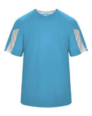 Badger Striker T-Shirt 4176 - Columbia Blue/ White