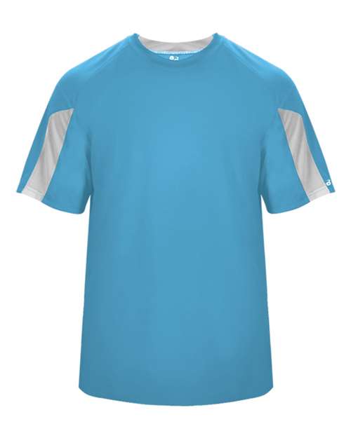Badger Striker T-Shirt 4176 - Columbia Blue/ White