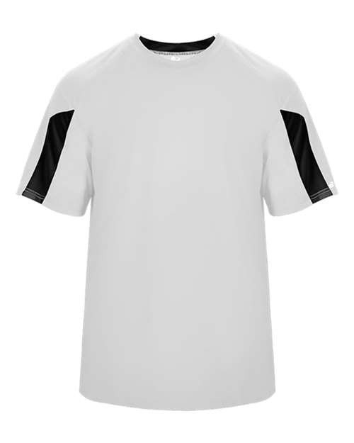 Badger Striker T-Shirt 4176 - White/ Black
