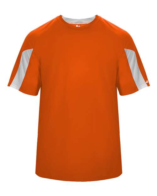 Badger Striker T-Shirt 4176 - Burnt Orange/ White