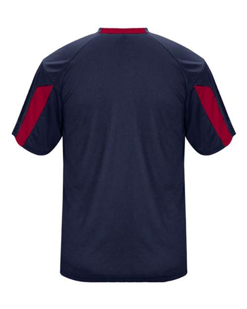 Badger Striker T-Shirt 4176 - Navy/ Red