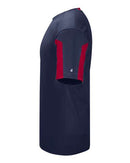 Badger Striker T-Shirt 4176 - Navy/ Red