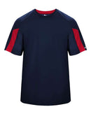 Badger Striker T-Shirt 4176 - Navy/ Red