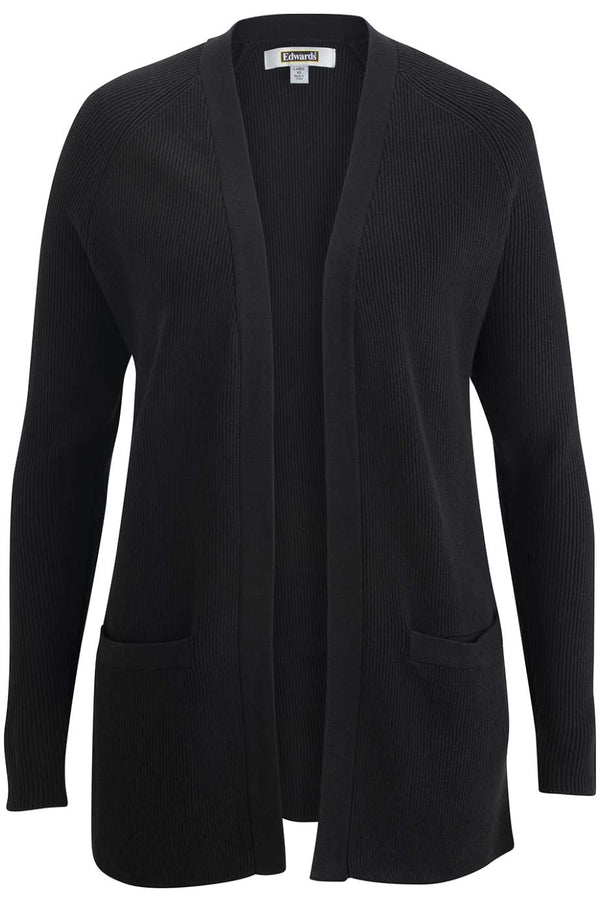 Edwards Ladies Open Front Tunic Cardigan [#7053].  Live Chat for Bulk Discounts