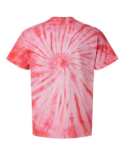 Dyenomite Cyclone Pinwheel Tie-Dyed T-Shirt 200CY - Coral