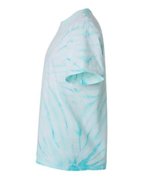 Dyenomite Cyclone Pinwheel Tie-Dyed T-Shirt 200CY - Pale Turquoise