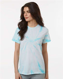 Dyenomite Cyclone Pinwheel Tie-Dyed T-Shirt 200CY - Pale Turquoise