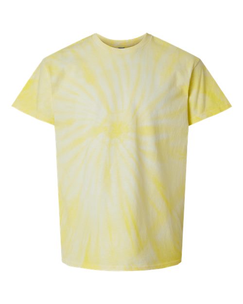 Dyenomite Cyclone Pinwheel Tie-Dyed T-Shirt 200CY - Pale Yellow