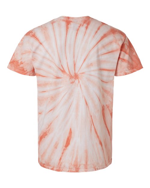 Dyenomite Cyclone Pinwheel Tie-Dyed T-Shirt 200CY - Peach