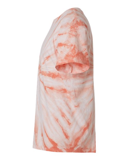 Dyenomite Cyclone Pinwheel Tie-Dyed T-Shirt 200CY - Peach